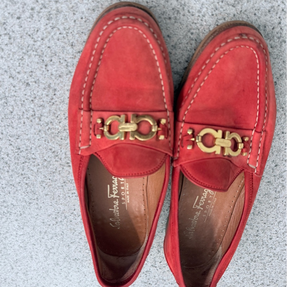Salvatore Ferragamo Red Loafers for Men